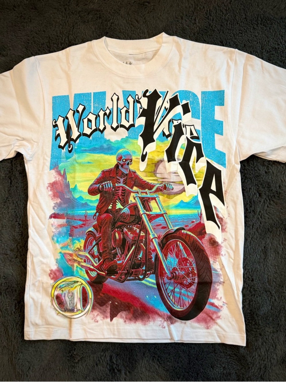 MI VICE By Evil Vice The World is Full of Vice Tee White Size Medium